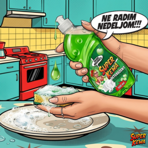 Deterdžent za pranje posuđa Jabuka 500 ml